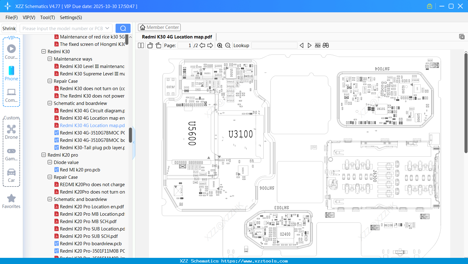 Xiaomi Redmi K30 4G Location Map